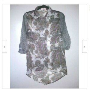 Anthropologie Band Of Gypsies tunic top Paisley S